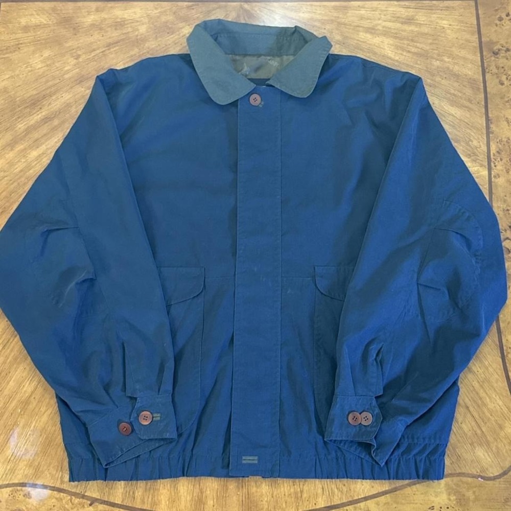 RainForest Navy Jacket Olive Collar Men's XL Outdoor Casual Layer - Picture 2 of 8